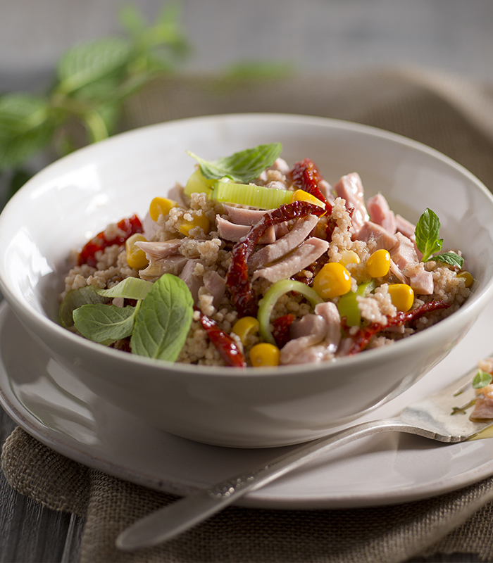 Couscous with Tuna, Dried Tomatoes and Sweetcorn