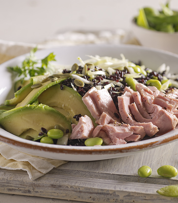 Wild Rice Salad with Tuna and Avocado